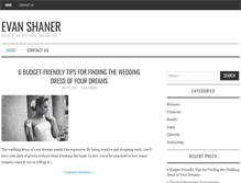 Tablet Screenshot of evanshaner.com